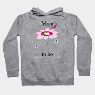 Mom To Be_Pink Flower Hoodie